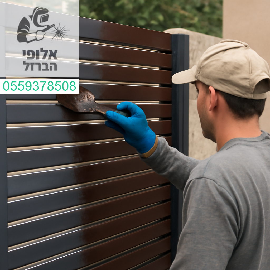 צביעה מקצועית של גדר אלומיניום באיכות ללא פשרות לגימור מושלם ועמידות לאורך זמן