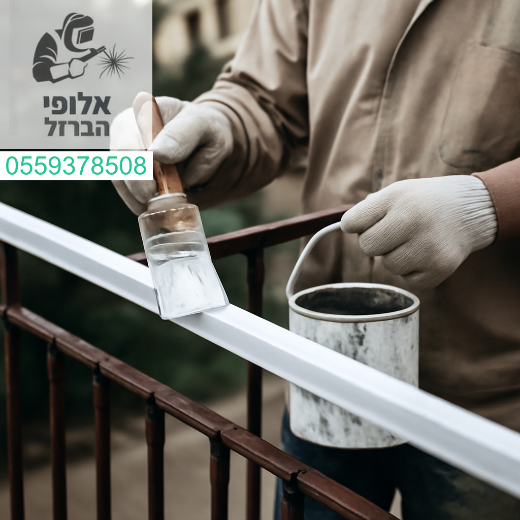 צביעה מקצועית של מעקה ברזל לגימור מושלם והגנה לאורך זמן