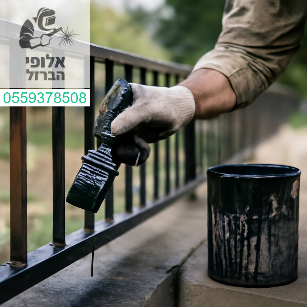 צביעה מקצועית של מעקה ברזל לגימור מושלם ועמיד לאורך זמן