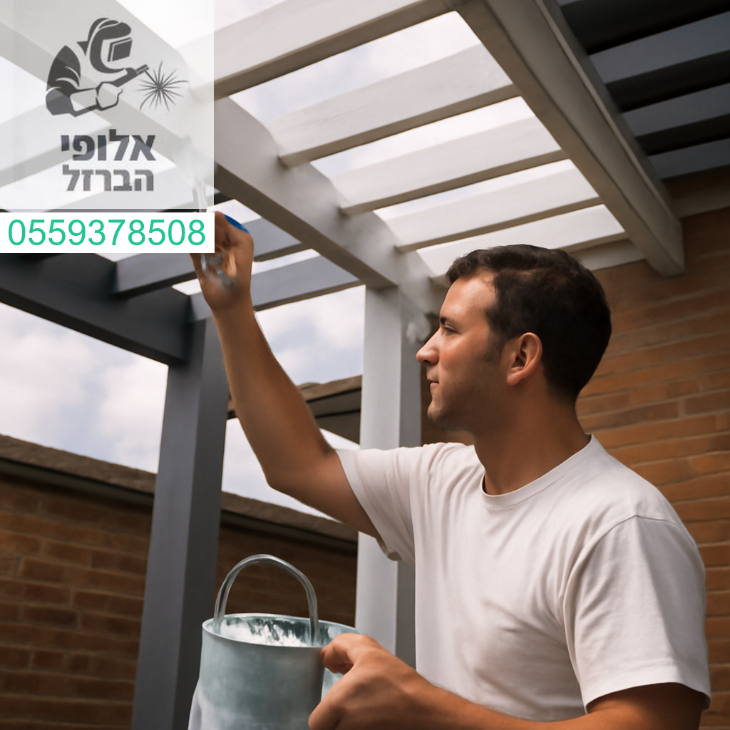 צביעה מקצועית ואיכותית של פרגולות אלומיניום ברמת גימור גבוהה