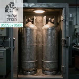 ארון ברזל מאובטח להסתרת בלוני גז המעניק ביטחון מרבי ומראה אסתטי ונקי למרחב שלכם