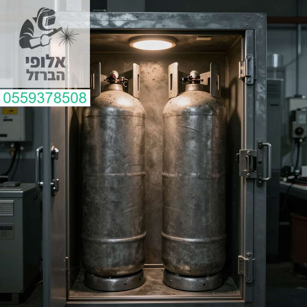 ארון ברזל מאובטח להסתרת בלוני גז המעניק ביטחון מרבי ומראה אסתטי ונקי למרחב שלכם